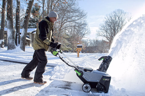 21" Dual Port Snow Blower with 2*5.0 Ah Batteries