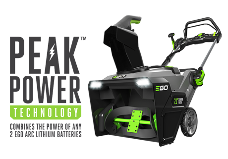 21" Dual Port Snow Blower with 2*5.0 Ah Batteries